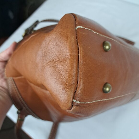 Patricia Nash Poppy Tote Shoulder Bag Brown Leather - Picture 12 of 16